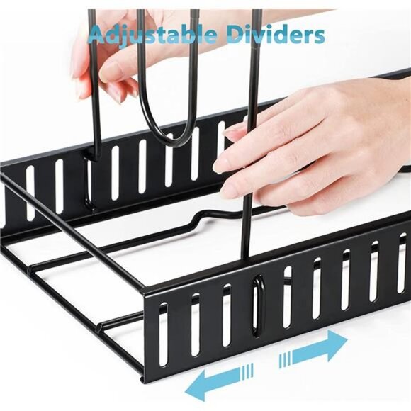 Pots and Pans Organizer for Cabinet, 8 Tier Pot Rack, Adjustable Pan Organizer - Picture 5 of 6